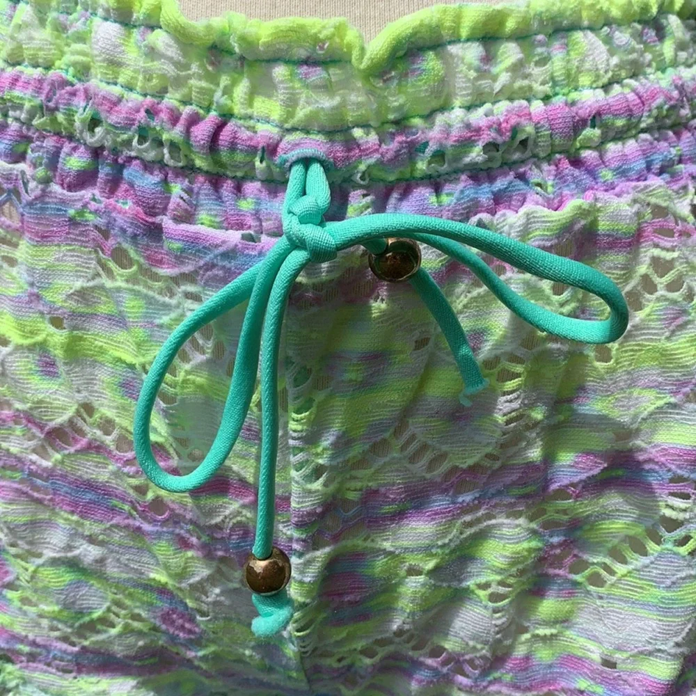Victoria’s Secret Neon Crochet Lace Shorts Lingerie Beachwear Size Small